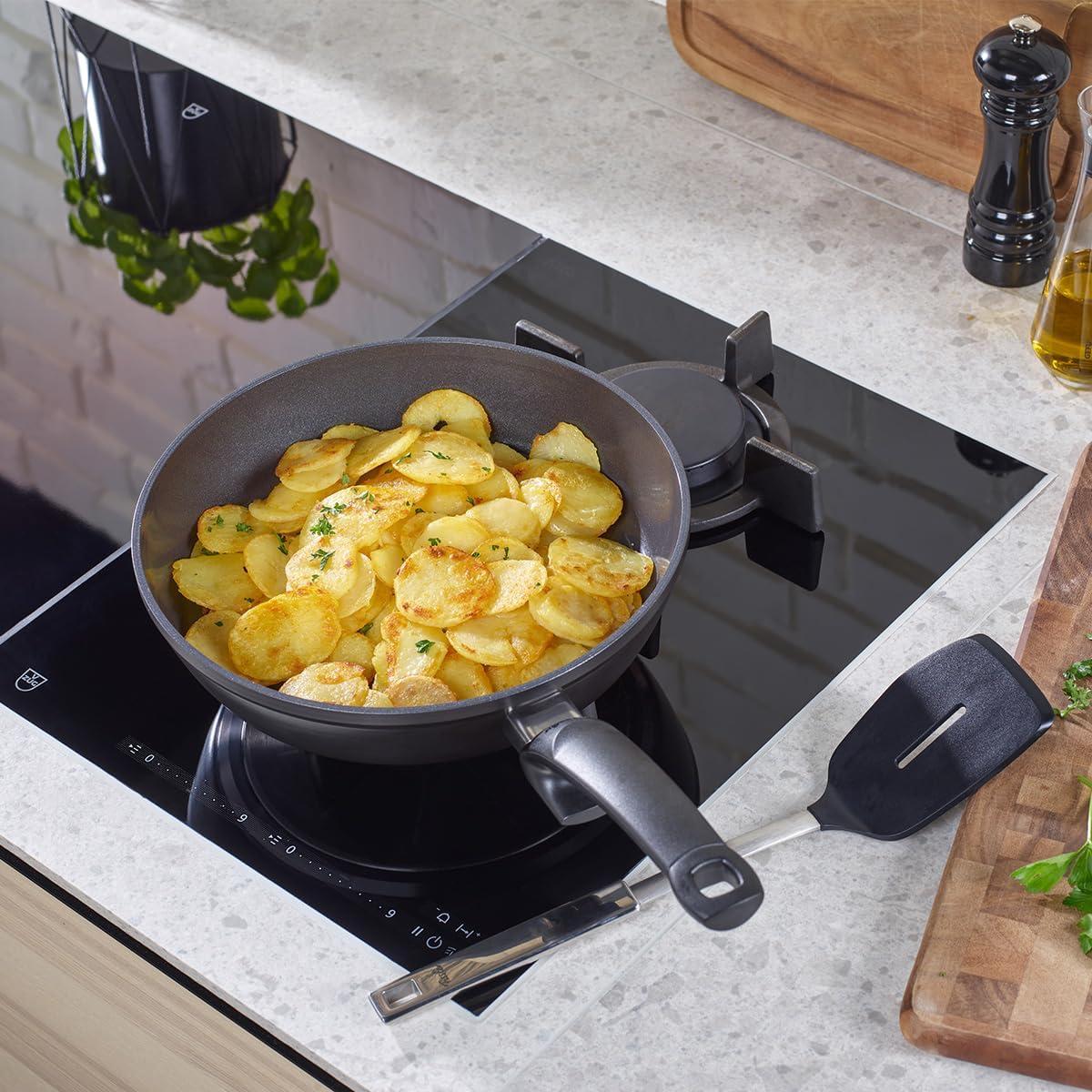 image:imageFissler Ceratal Comfort Ceramic NonStick Frying Pan 2 Piece Set 95 Inch and 11 Inch Warm Grey Made without PFASOrbit Black