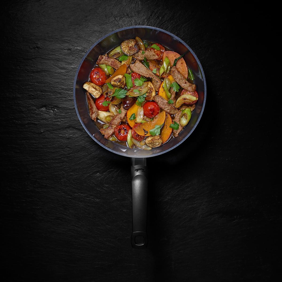 image:imageFissler Ceratal Comfort Ceramic NonStick Frying Pan 2 Piece Set 95 Inch and 11 Inch Warm Grey Made without PFASOrbit Black
