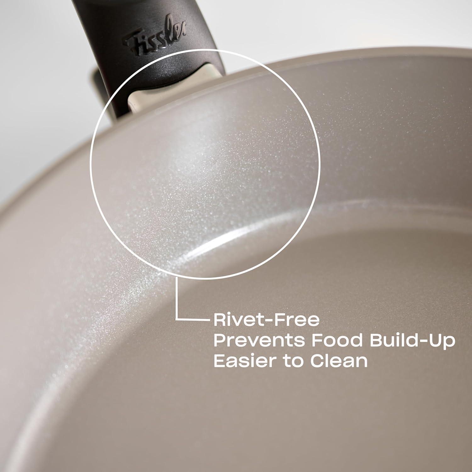 image:imageFissler Ceratal Comfort Ceramic NonStick Frying Pan 2 Piece Set 95 Inch and 11 Inch Warm Grey Made without PFASWarm Grey