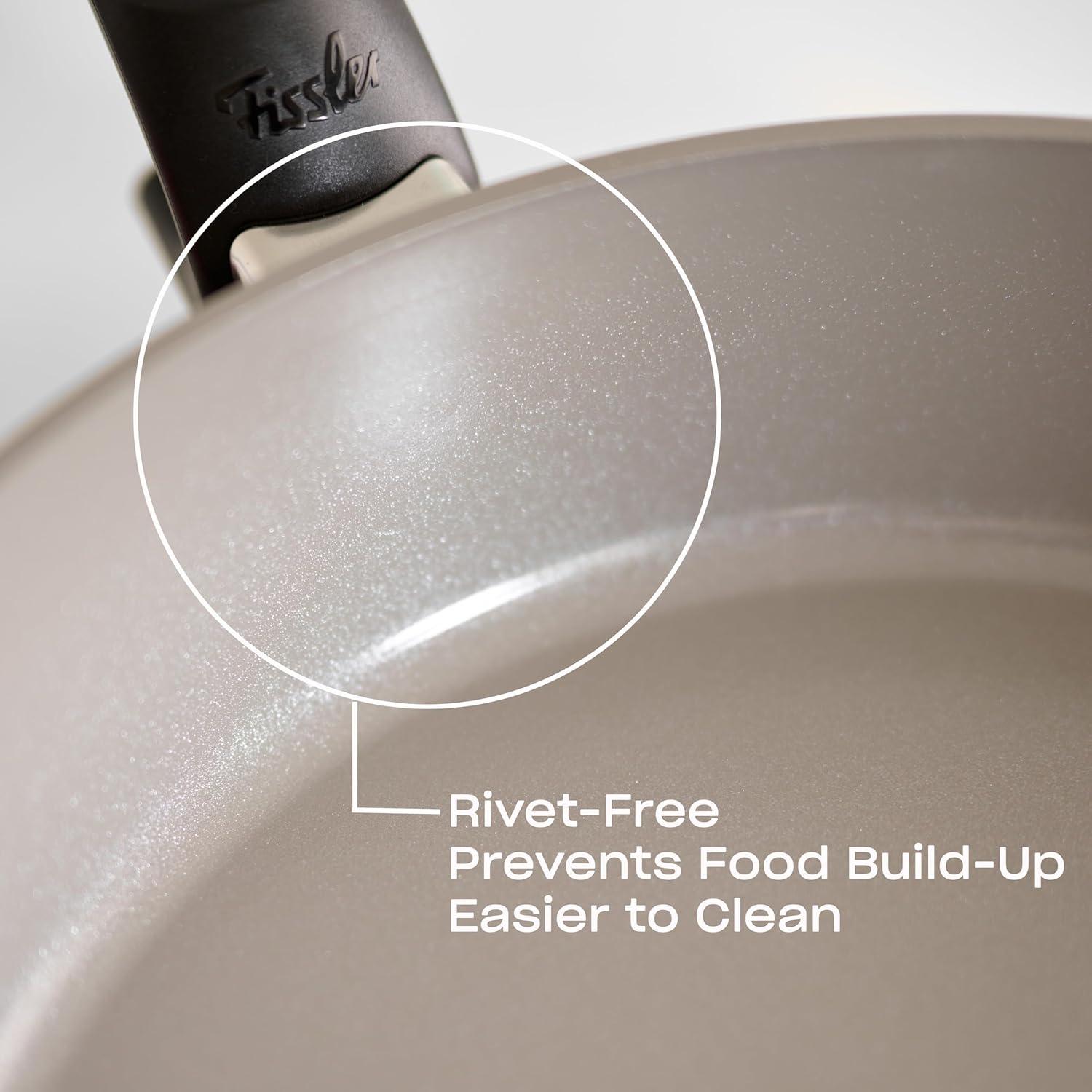 image:imageFissler Ceratal Comfort Ceramic NonStick Frying Pan 2 Piece Set 95 Inch and 11 Inch Warm Grey Made without PFASWarm Grey