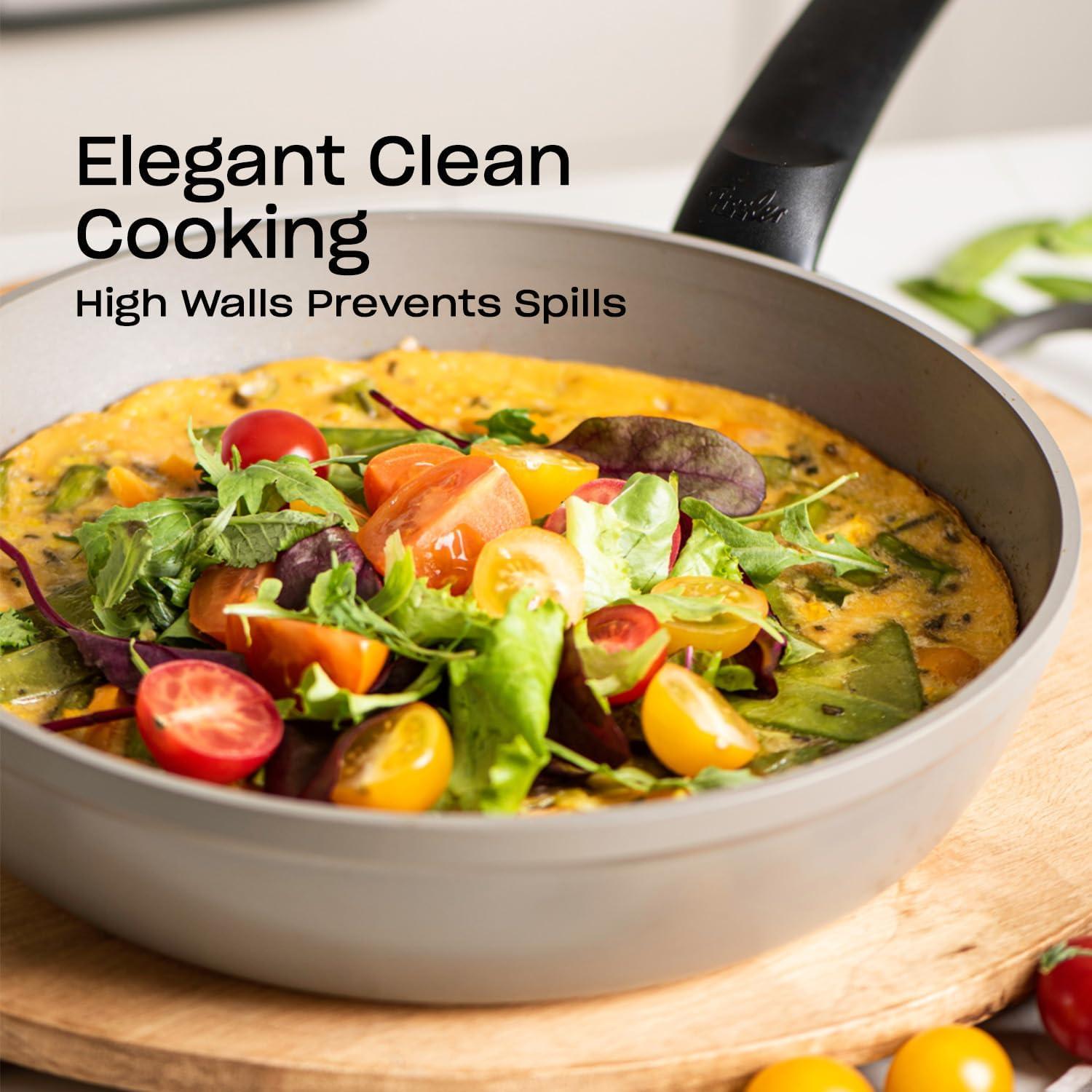 image:imageFissler Ceratal Comfort Ceramic NonStick Frying Pan 2 Piece Set 95 Inch and 11 Inch Warm Grey Made without PFASWarm Grey