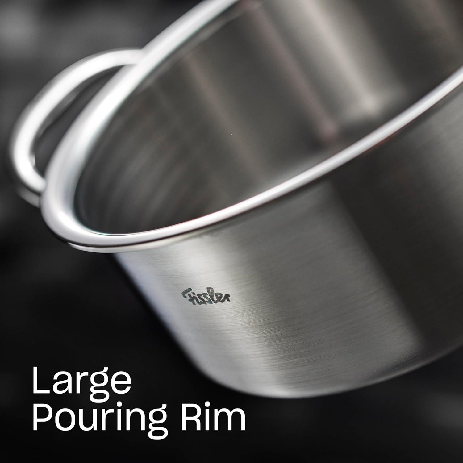 image:imageFissler M5 ProPly 5ply Stainless Steel Stockpot 6 Quart with Metal Lid