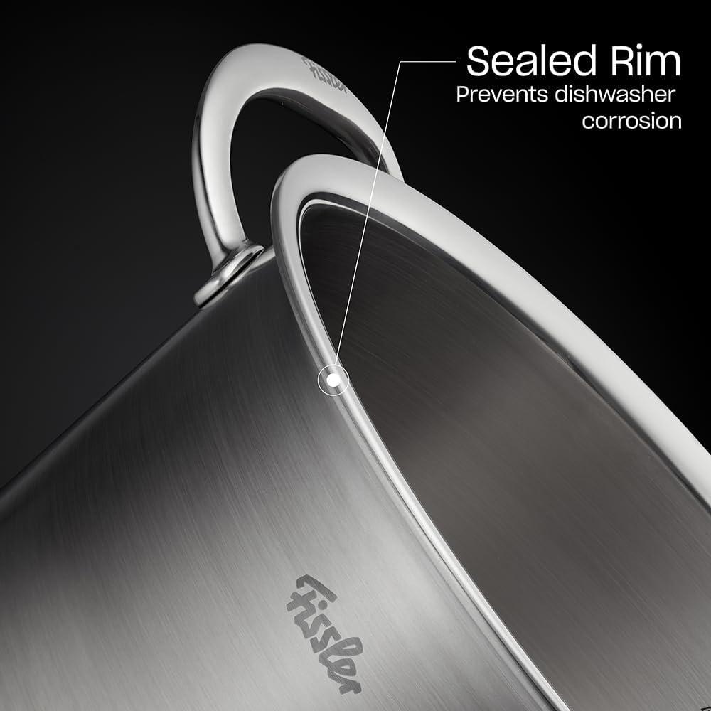 image:imageFissler M5 ProPly 5ply Stainless Steel Stockpot 6 Quart with Metal Lid