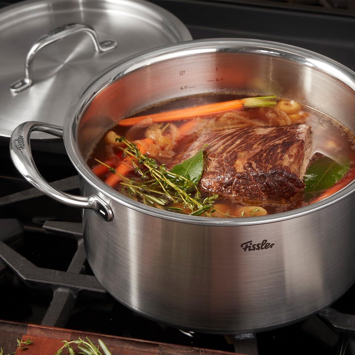 image:imageFissler M5 ProPly 5ply Stainless Steel Stockpot 6 Quart with Metal Lid
