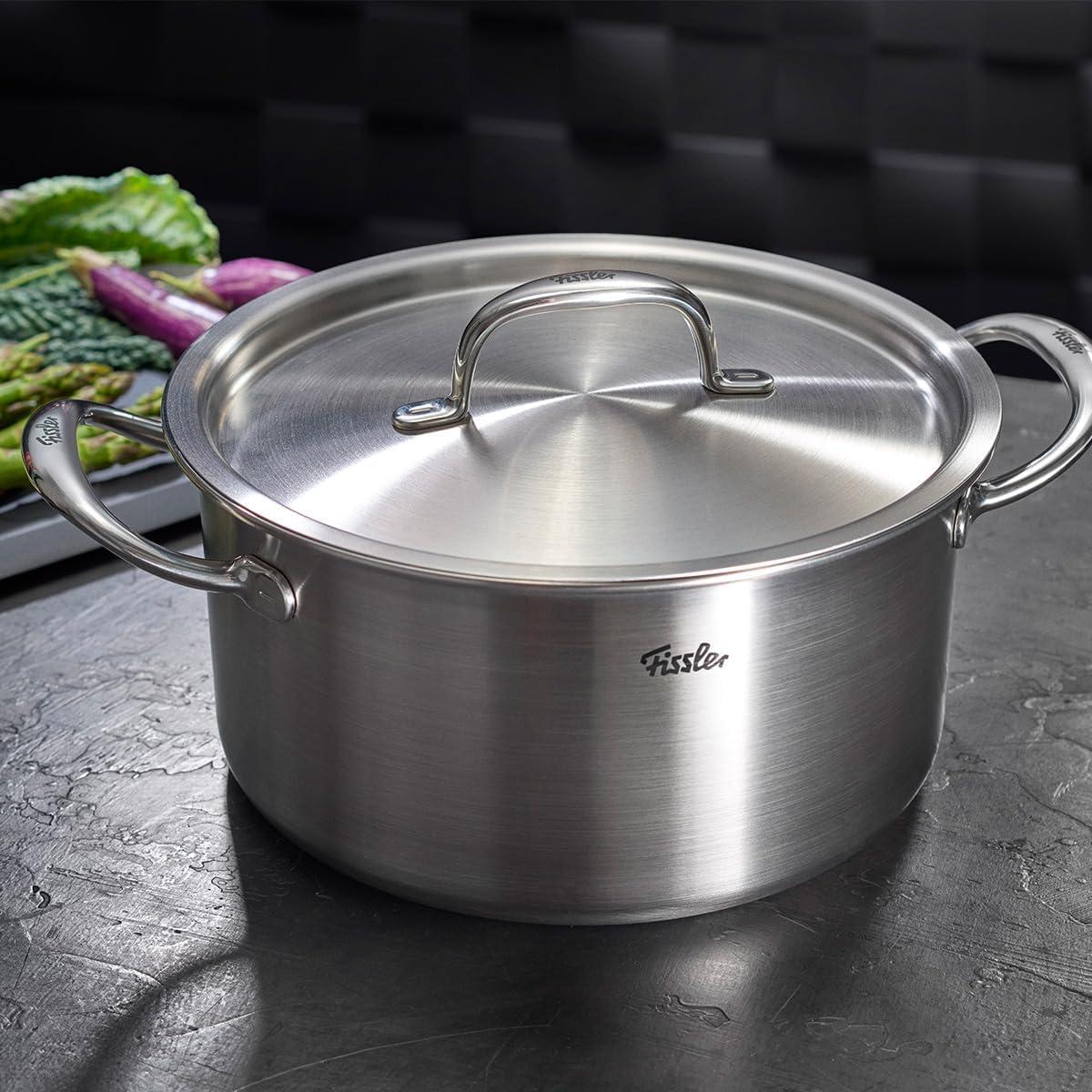 image:imageFissler M5 ProPly 5ply Stainless Steel Stockpot 6 Quart with Metal Lid