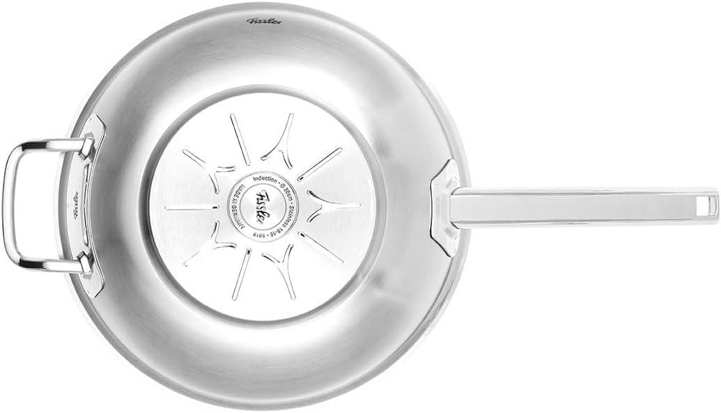 image:imageFissler OriginalProfi Collection Stainless Steel 12 Inch 43 Quart Wok with High Dome Metal Lid