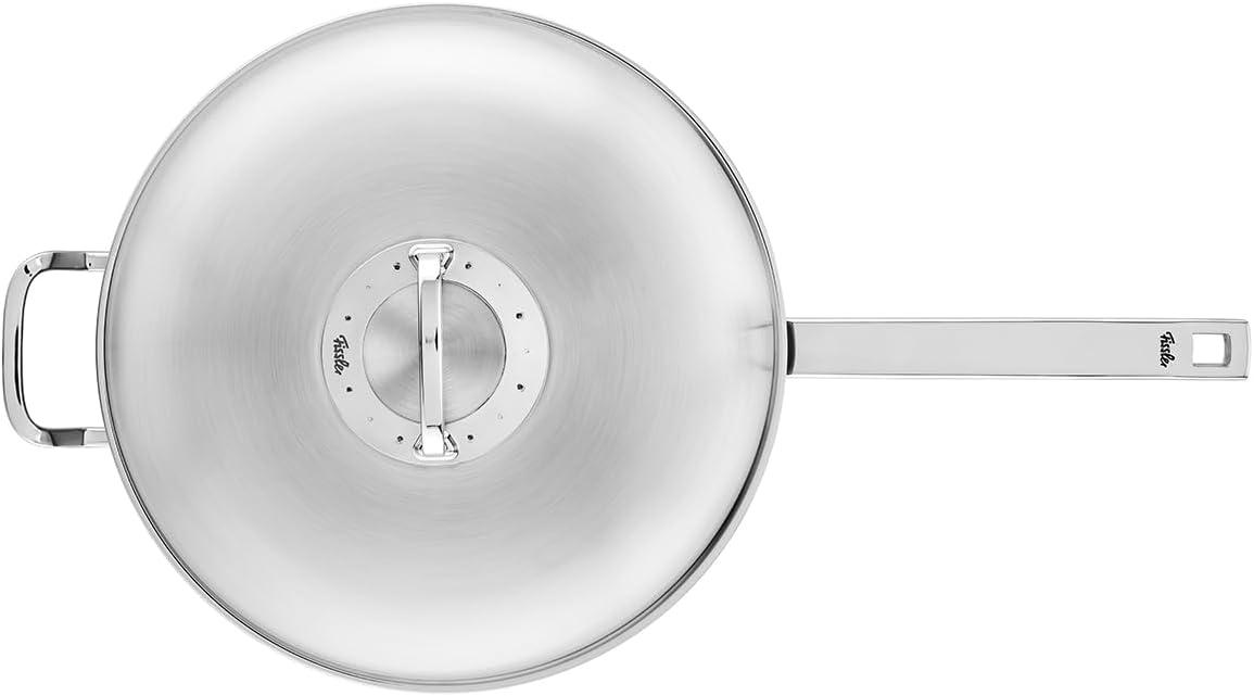 image:imageFissler OriginalProfi Collection Stainless Steel 126 Inch 67 Quart Multi Ply Wok with High Dome Metal Lid