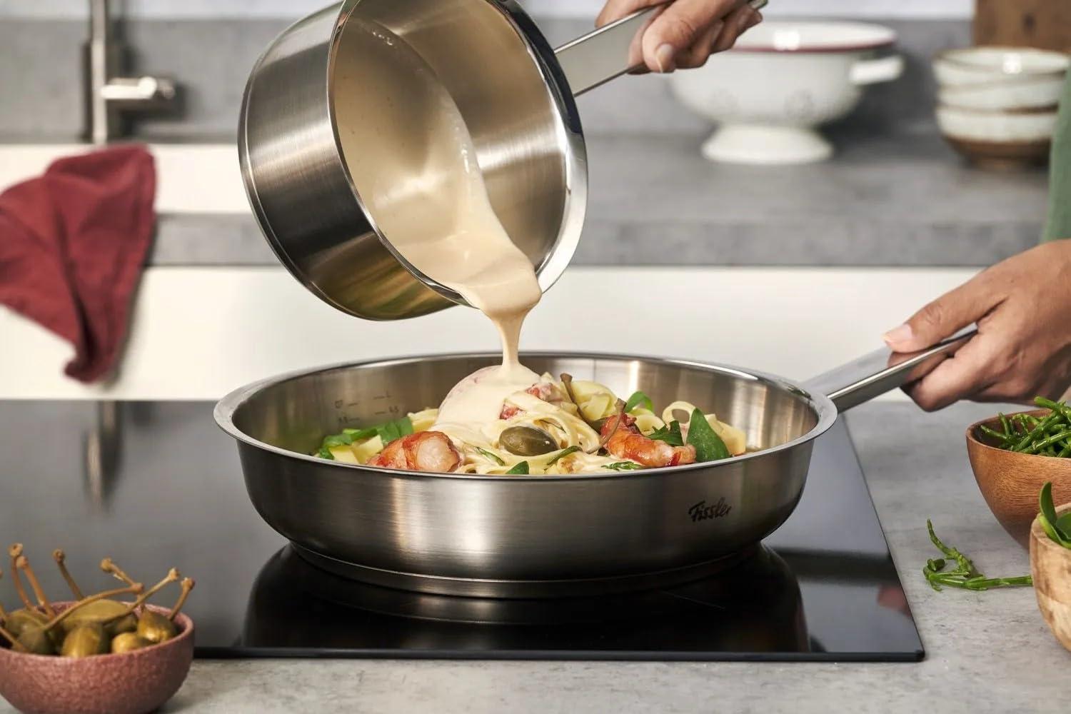 image:imageFissler OriginalProfi Collection Stainless Steel 15 Quart Sauce PanStainless Steel