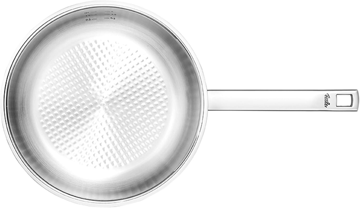 image:imageFissler OriginalProfi Collection Stainless Steel 95 Inch Frying Pan Made in Germany Novogrill Searing Surface Induction Ready Oven SafeSilver