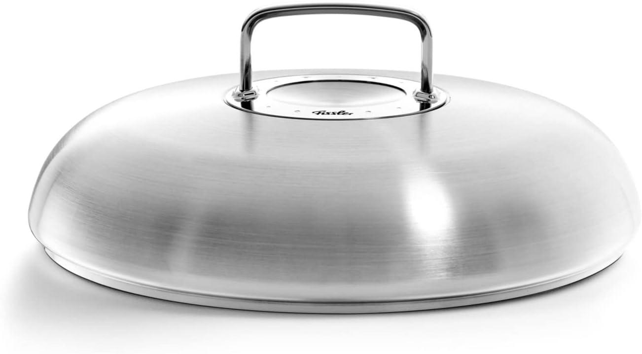 image:imageFissler OriginalProfi Collection Stainless Steel 95 Inch Serving Pan with High Dome Metal Lid95 Inch