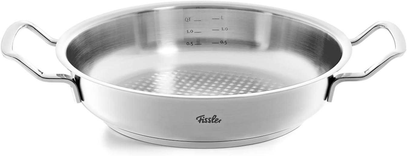 image:imageFissler OriginalProfi Collection Stainless Steel 95 Inch Serving Pan with High Dome Metal Lid95 Inch