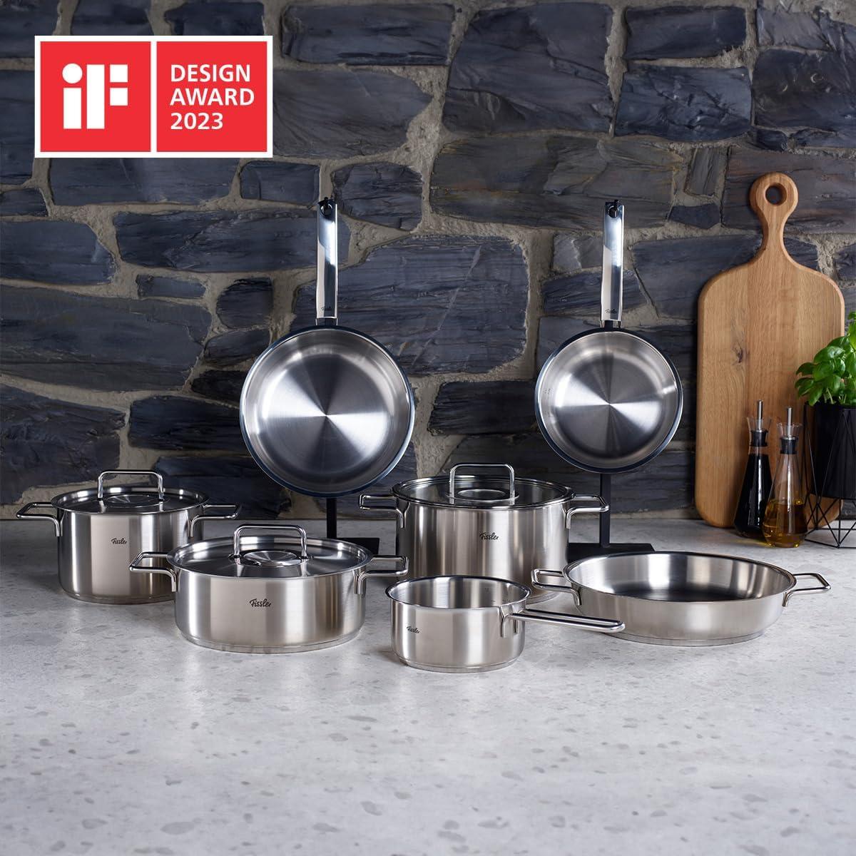 image:imageFissler Pure Collection ServingPan Frypan 95 Inch StainlessSteel Made in Germany Induction11