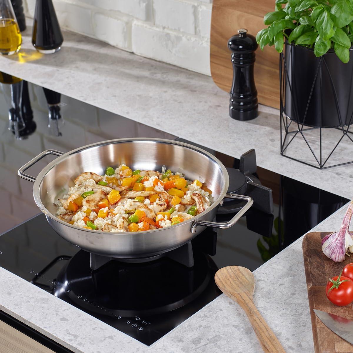 image:imageFissler Pure Collection ServingPan Frypan 95 Inch StainlessSteel Made in Germany Induction11