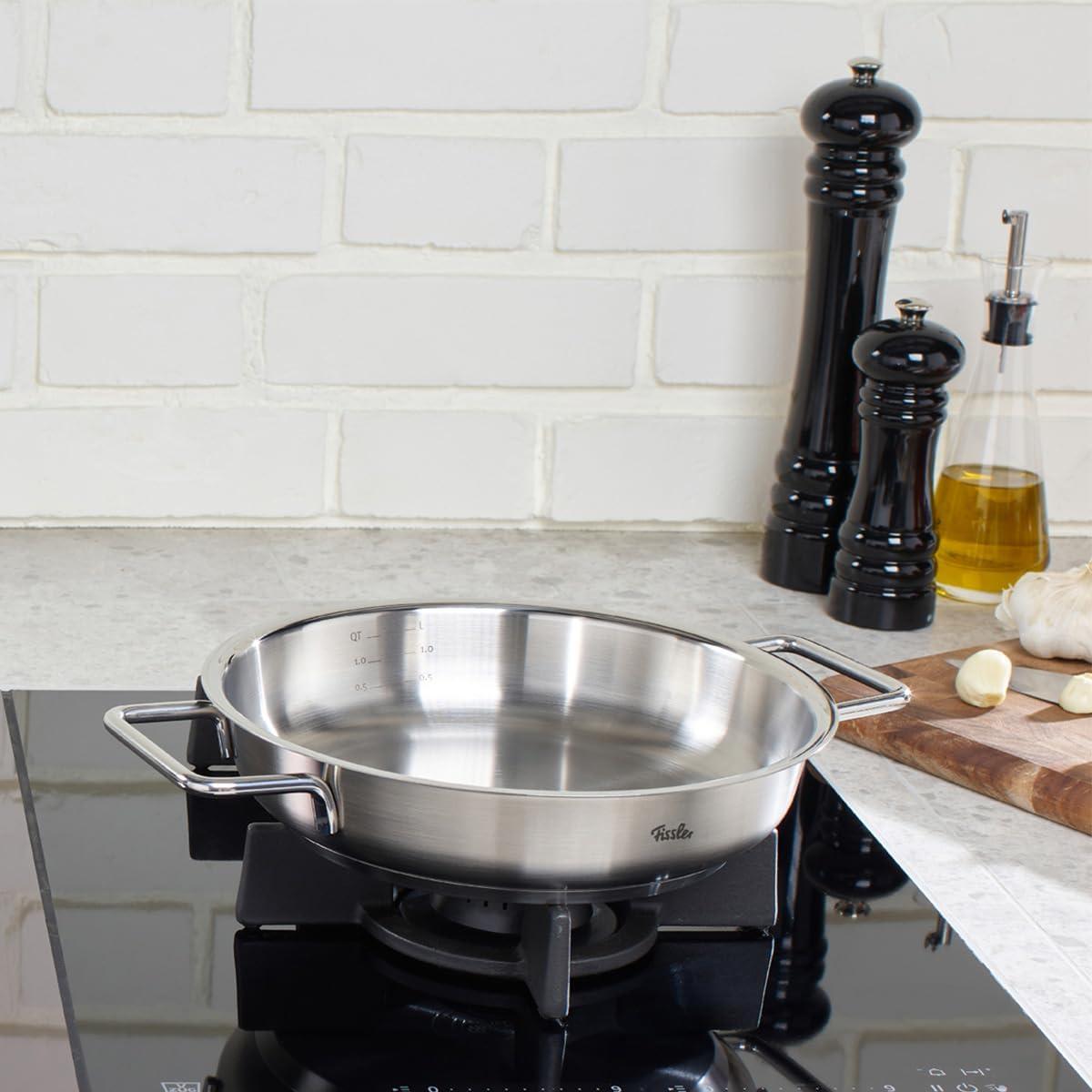 image:imageFissler Pure Collection ServingPan Frypan 95 Inch StainlessSteel Made in Germany Induction95 inches