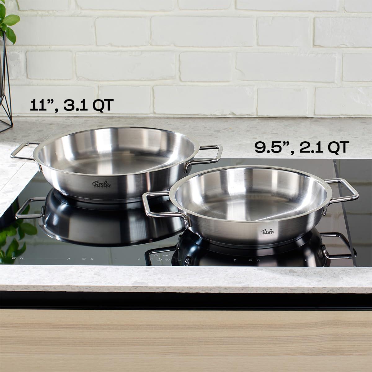 image:imageFissler Pure Collection ServingPan Frypan 95 Inch StainlessSteel Made in Germany Induction95 inches