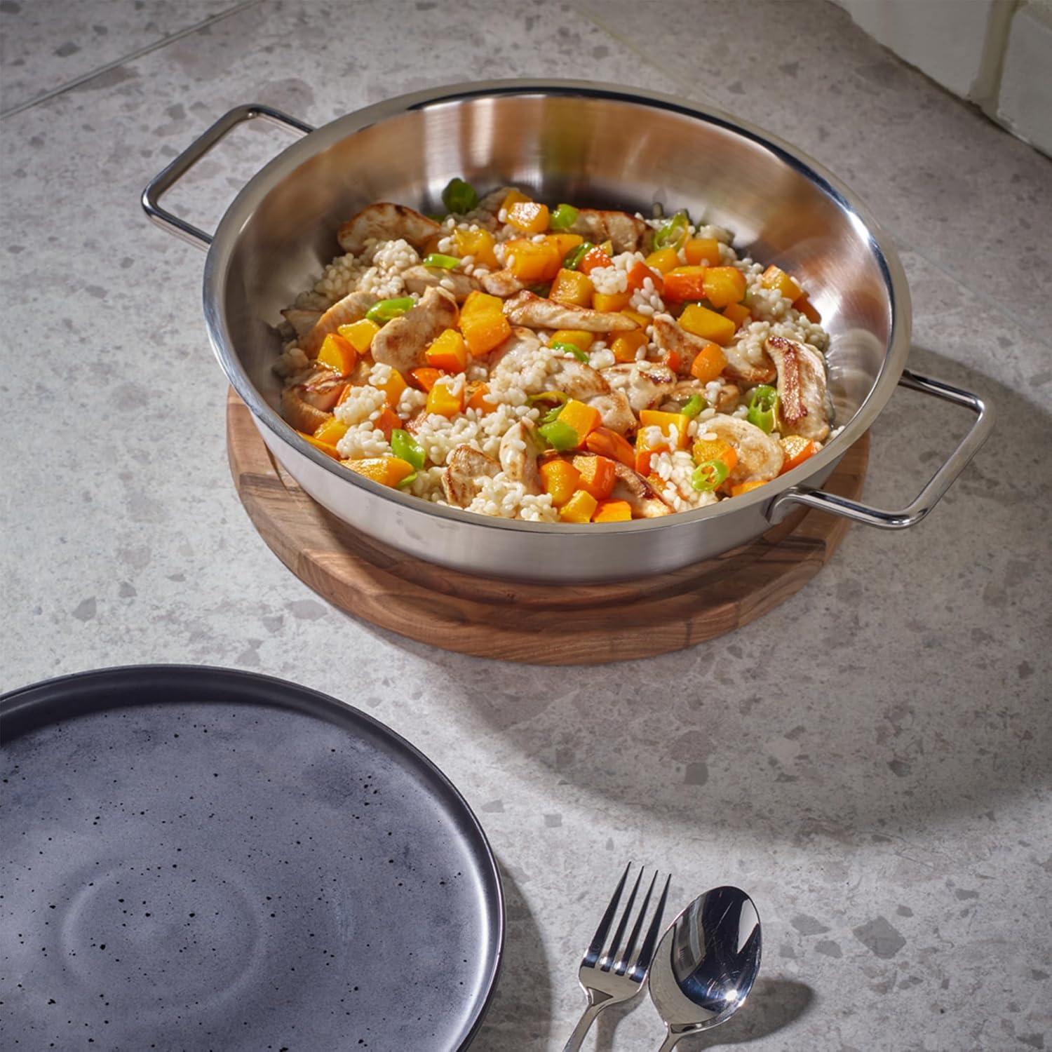 image:imageFissler Pure Collection ServingPan Frypan 95 Inch StainlessSteel Made in Germany Induction95 inches