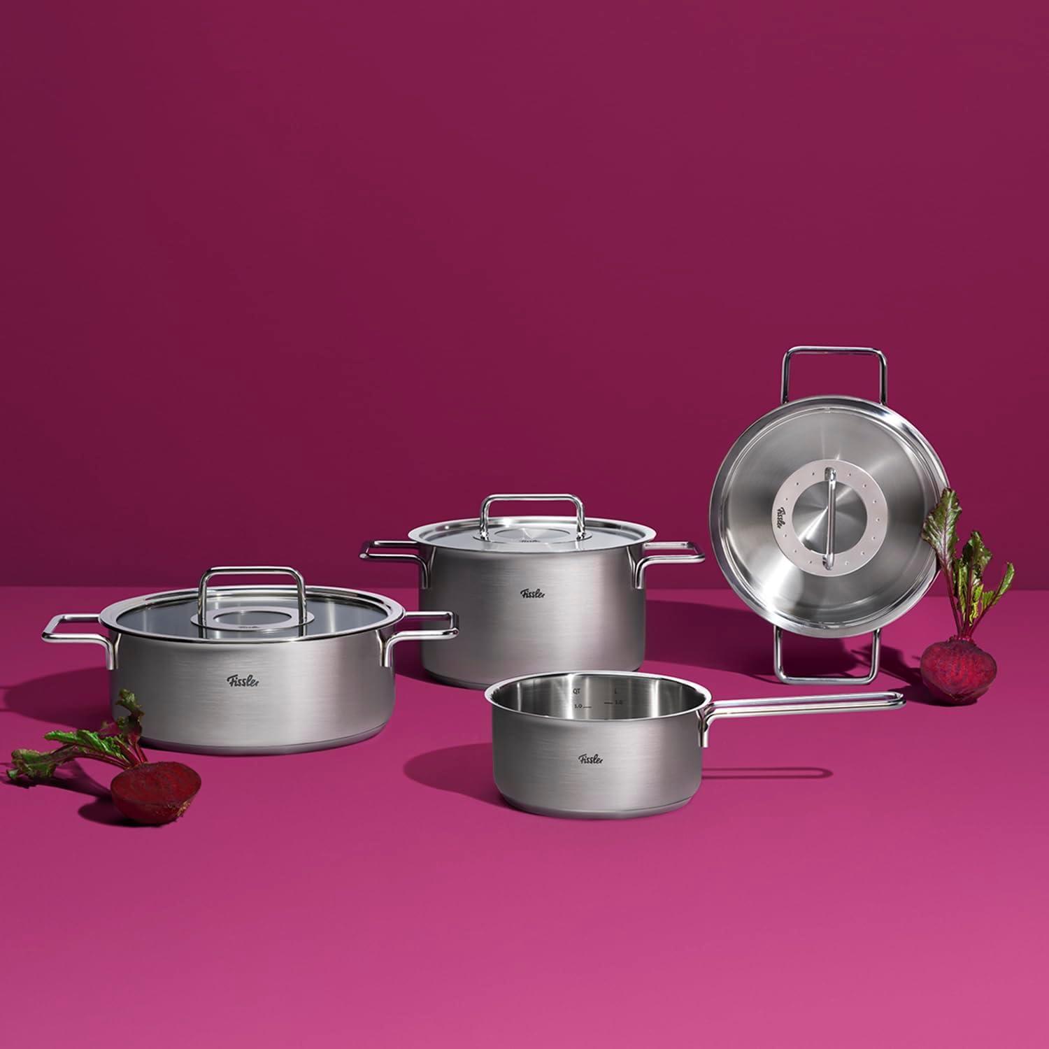 image:imageFissler Pure Collection Stainless Steel 41 Quart Rondeau with Glass Lid43 Quarts