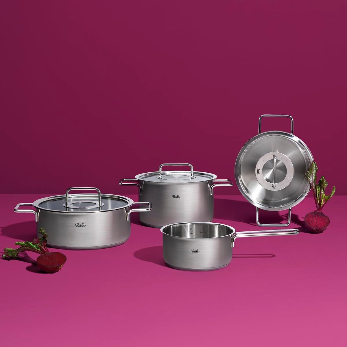image:imageFissler Pure Collection Stainless Steel 67 Quart Stock Pot with Metal Lid43 Quarts