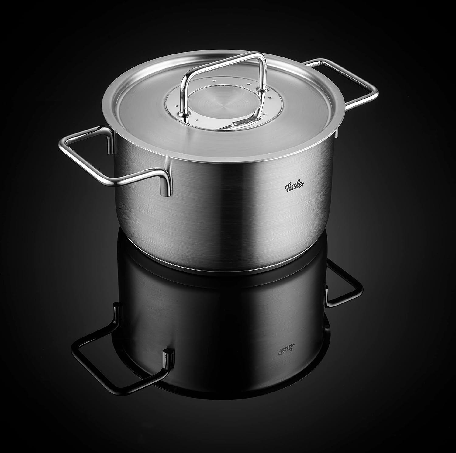 image:imageFissler Pure Collection Stainless Steel 67 Quart Stock Pot with Metal Lid67 Quarts