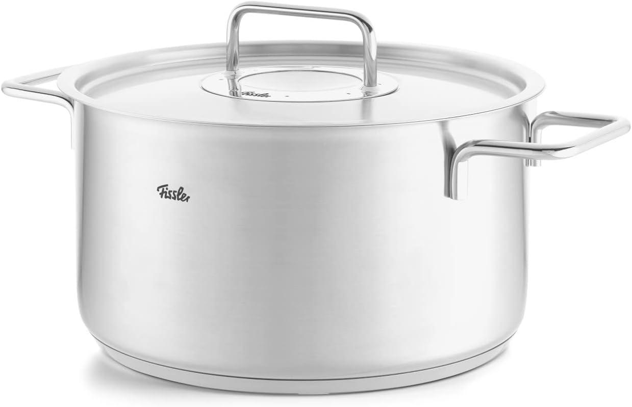 image:imageFissler Pure Collection Stainless Steel 67 Quart Stock Pot with Metal Lid71 Quarts