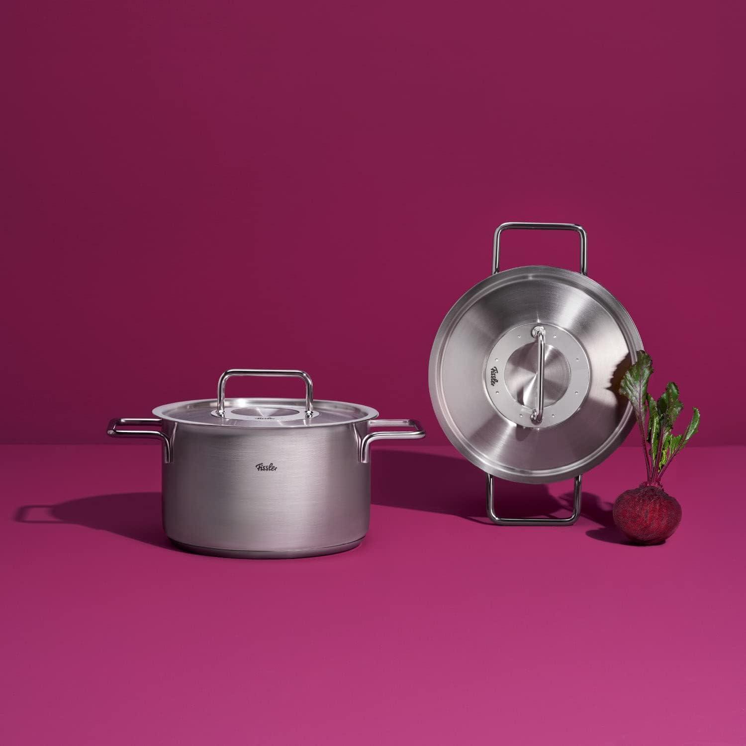image:imageFissler Pure Collection Stainless Steel 67 Quart Stock Pot with Metal Lid71 Quarts
