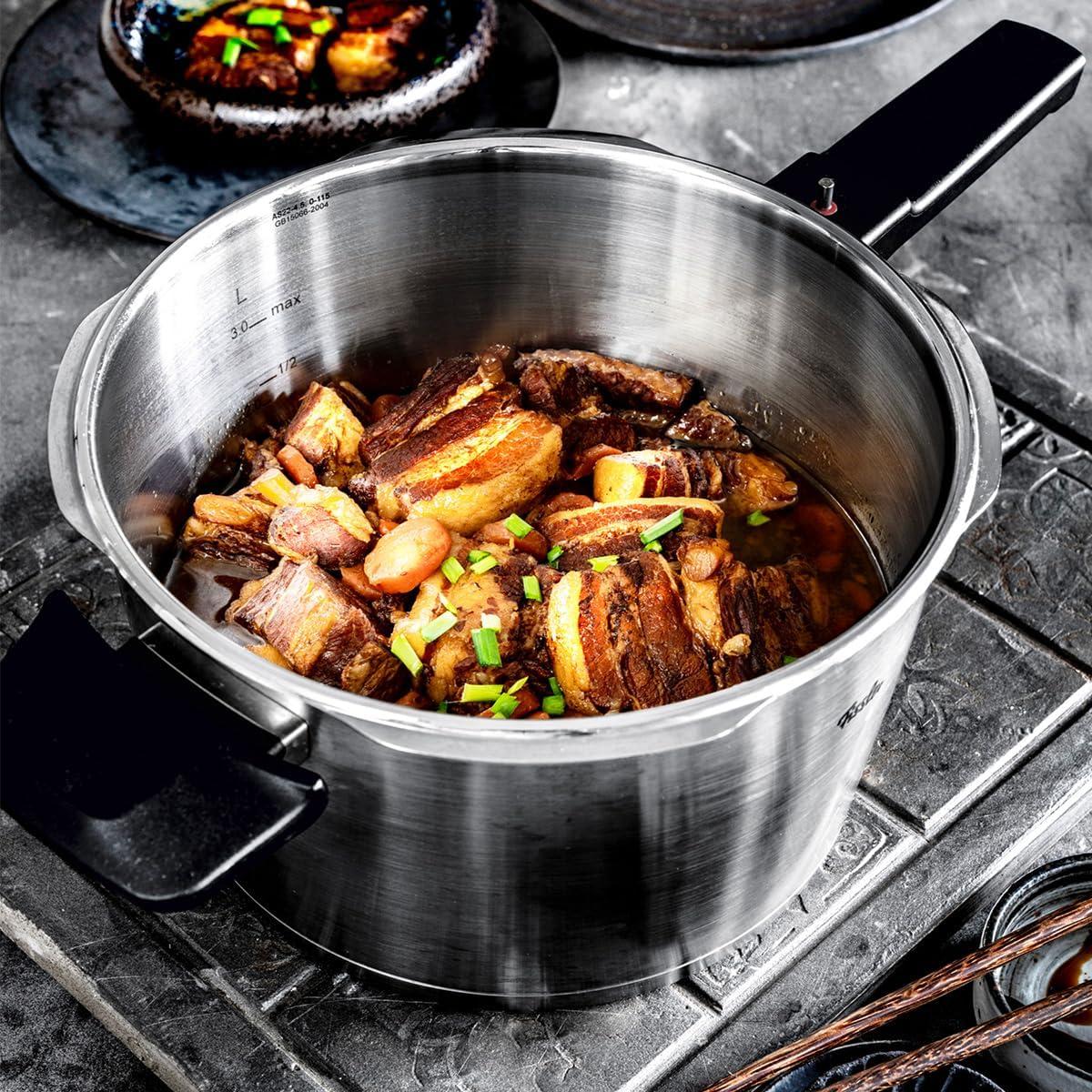 image:imageFissler Vitaquick Premium 3 Piece Set 37 Quart and 63 Quart Pressure Cooker with Glass Lid63 Quarts