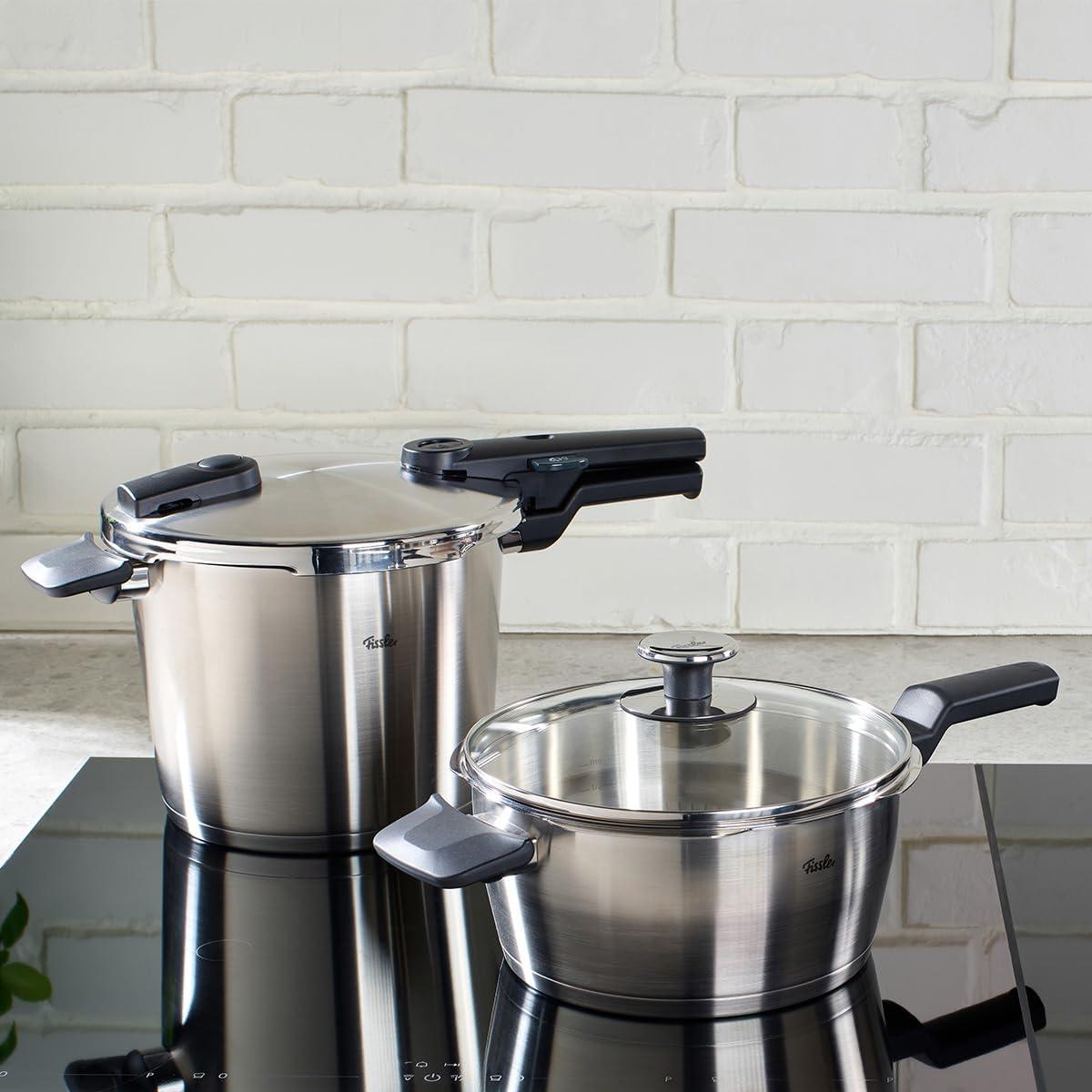image:imageFissler Vitaquick Premium 3 Piece Set 37 Quart and 63 Quart Pressure Cooker with Glass Lid63 Quarts