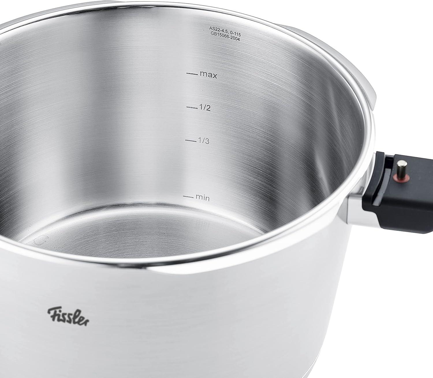 image:imageFissler Vitaquick Premium 3 Piece Set 37 Quart and 63 Quart Pressure Cooker with Glass Lid85 Quarts