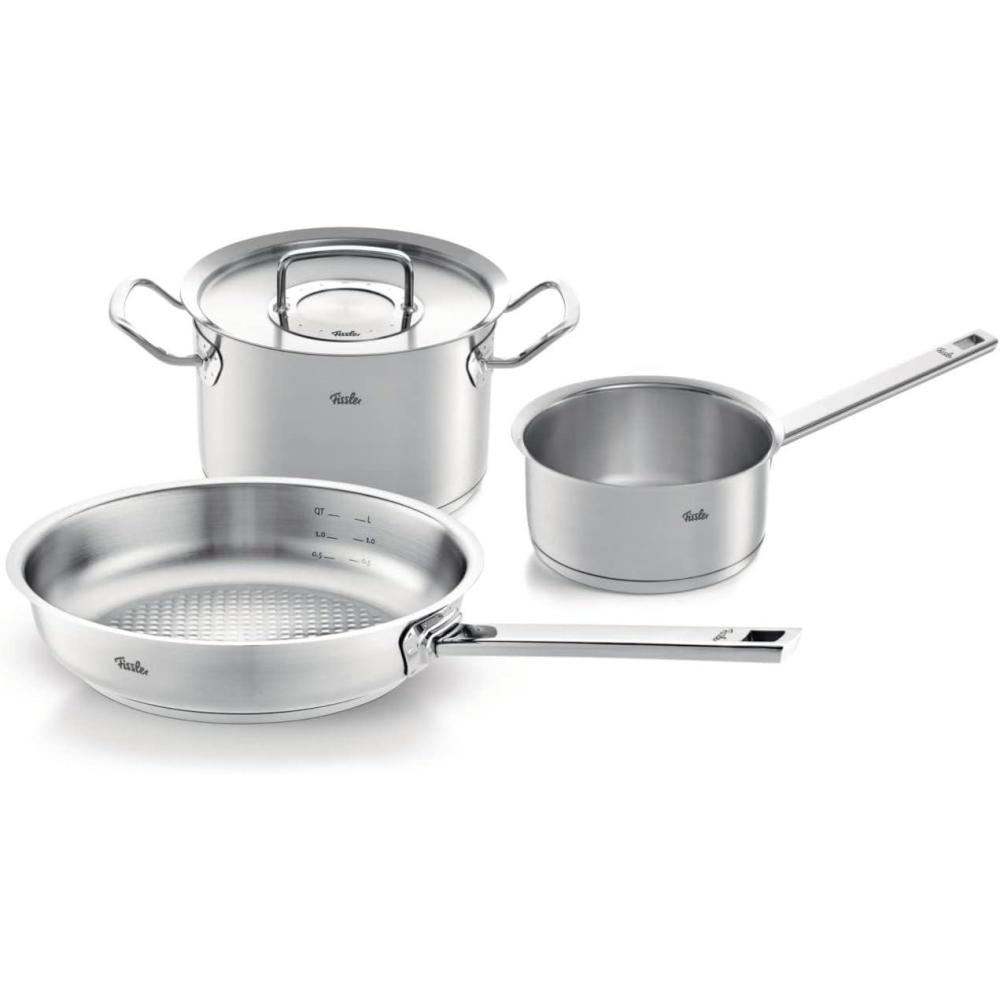 image:imageFissler OriginalProfi Collection Stainless Steel 7 Piece Set with Metal LidsSilver