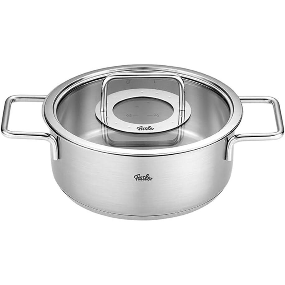 image:imageFissler Pure Collection Stainless Steel 41 Quart Rondeau with Glass Lid43 Quarts