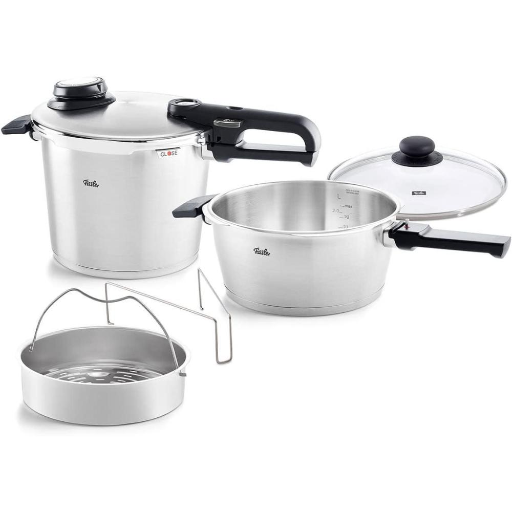 image:imageFissler Vitavit Premium Pressure Cooker Set 37 Quart and 63 Quart with Glass Lid