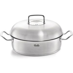 image:imageFissler OriginalProfi Collection Stainless Steel 11 Inch 51 Quart Round Roaster with High Dome Metal Lid