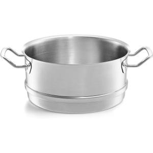 image:imageFissler OriginalProfi Collection Stainless Steel 63 Quart Multipot with Steamer Insert and Metal Lid64 Quarts