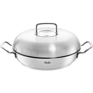 image:imageFissler OriginalProfi Collection Stainless Steel 95 Inch Serving Pan with High Dome Metal Lid11 Inch