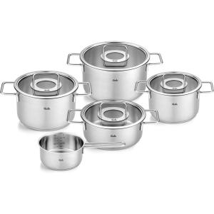 image:imageFissler Pure Collection Stainless Steel 9 piece Set with Glass Lids