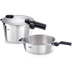 image:imageFissler Vitaquick Premium 3 Piece Set 37 Quart and 63 Quart Pressure Cooker with Glass Lid85 Quarts