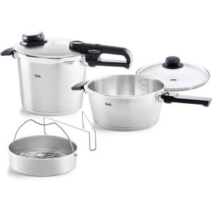 image:imageFissler Vitavit Premium Pressure Cooker Set 37 Quart and 63 Quart with Glass Lid