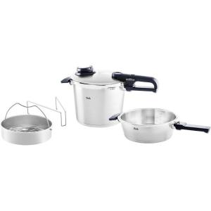 image:imageFissler Vitavit Premium Pressure Cooker and Pressure Skillet Set 26 Quart and 63 Quart63 Quart Pressure Cooker  26 Quart Skillet
