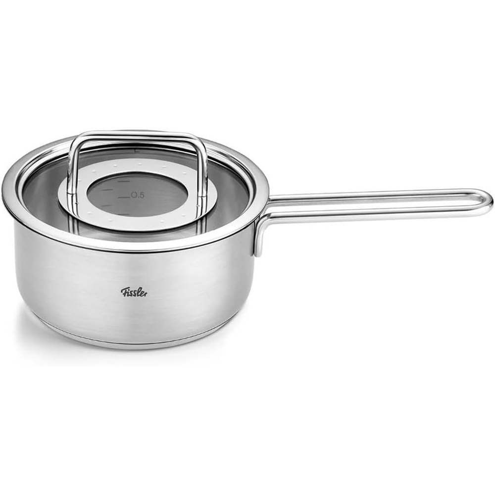 image:imageFissler Pure Collection Stainless Steel 15 Quart Saucepan with Glass lid