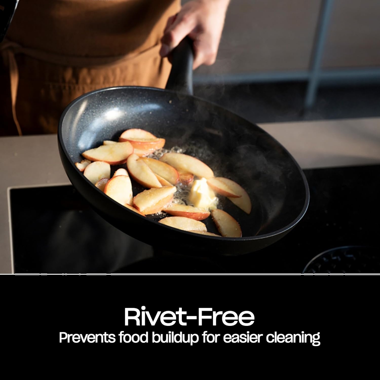 image:imageFissler Essential 95 Inch Ceramic Nonstick Frying Pan Orbit Black Easy Release Made Without Added PFASPTFE Induction Compatible Made in Germany095 24cm