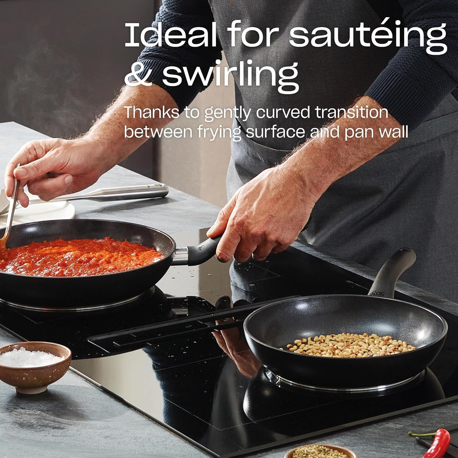 image:imageFissler Essential Ceramic 11 Frying Pan amp Glass Lid Bundle Non Stick Made Without PFAS