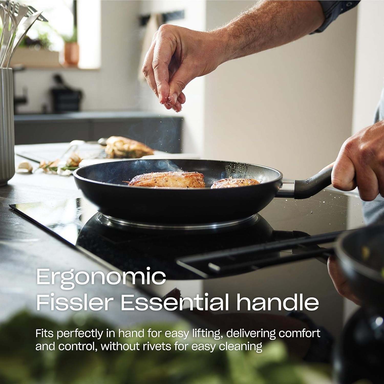 image:imageFissler Essential Ceramic 11 Frying Pan amp Glass Lid Bundle Non Stick Made Without PFAS