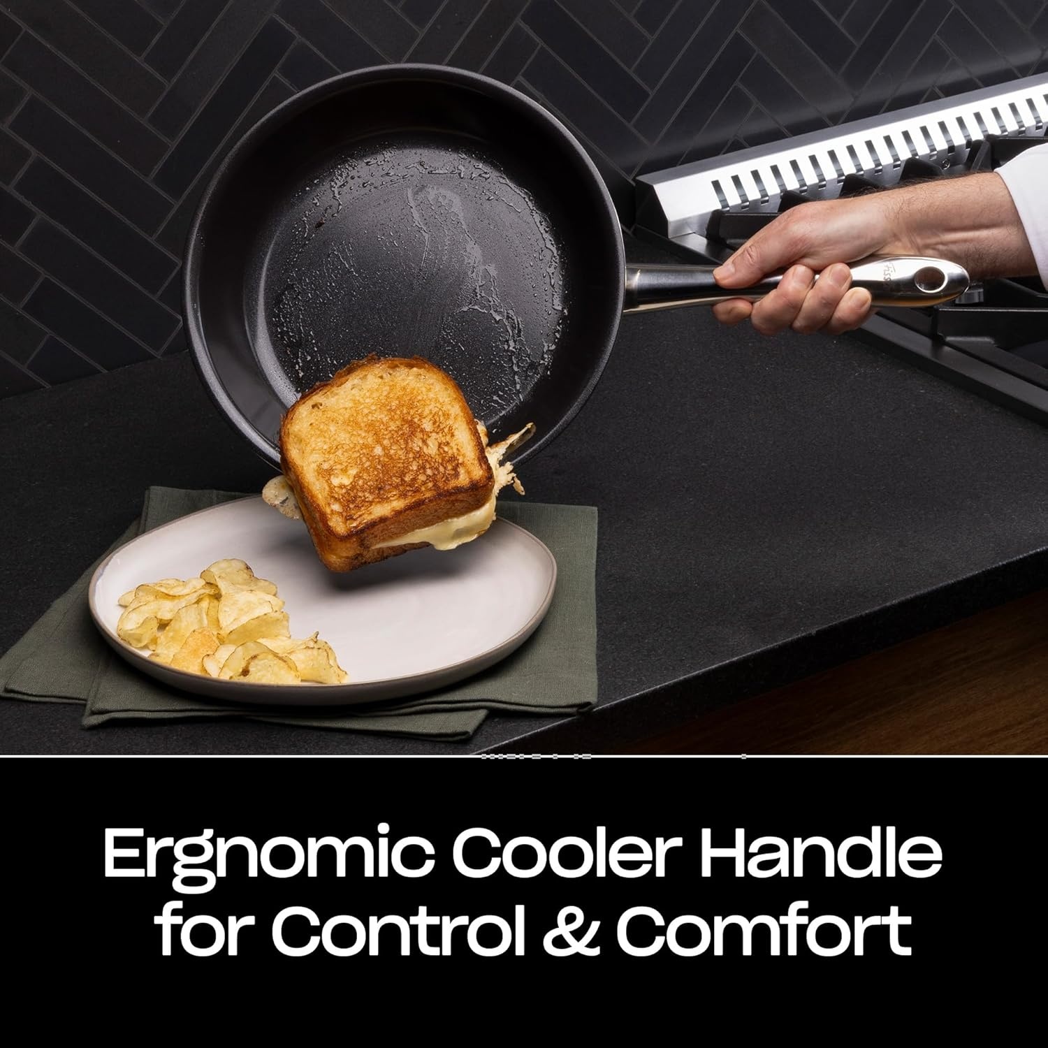 image:imageFissler M5 ProPly 5Ply Stainless Steel Ceramic NonStick Frying Pan 10 Inch Made Without Added PFASPTFE Made in Germany Induction Compatible
