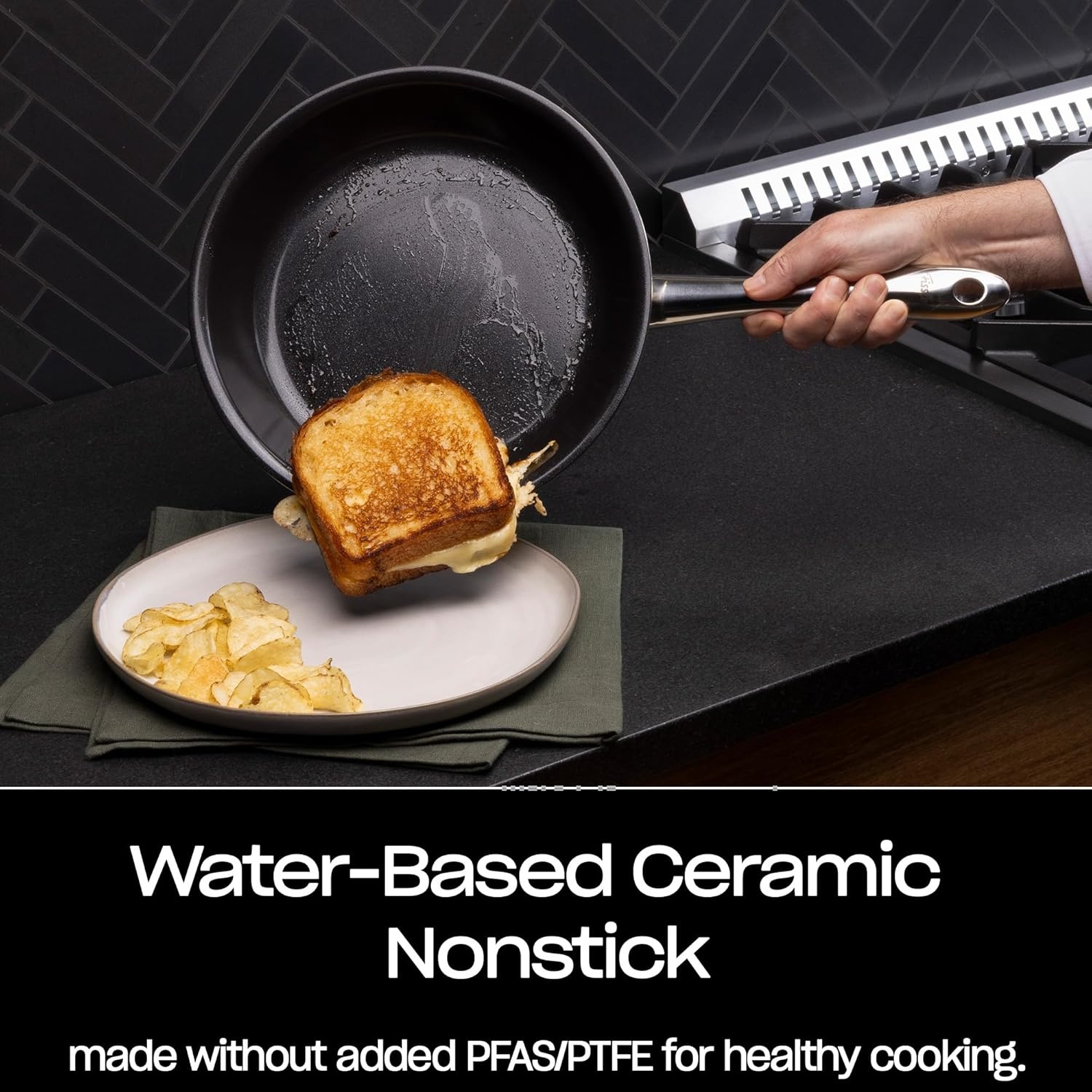 image:imageFissler M5 ProPly 5Ply Stainless Steel Ceramic NonStick Frying Pan 10 Inch Made Without Added PFASPTFE Made in Germany Induction Compatible