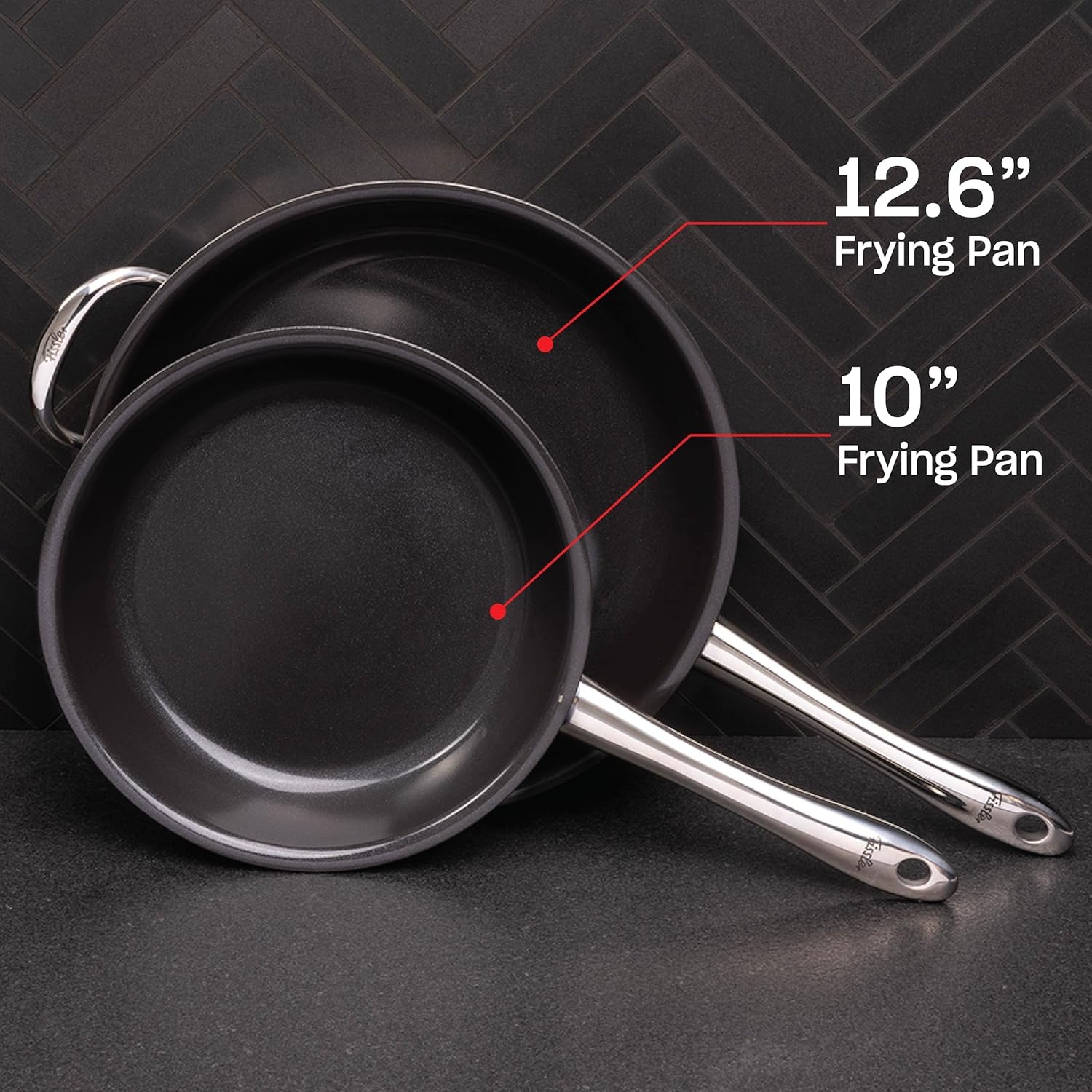 image:imageFissler M5 ProPly 5Ply Stainless Steel Ceramic NonStick Frying Pan 10 Inch Made Without Added PFASPTFE Made in Germany Induction Compatible