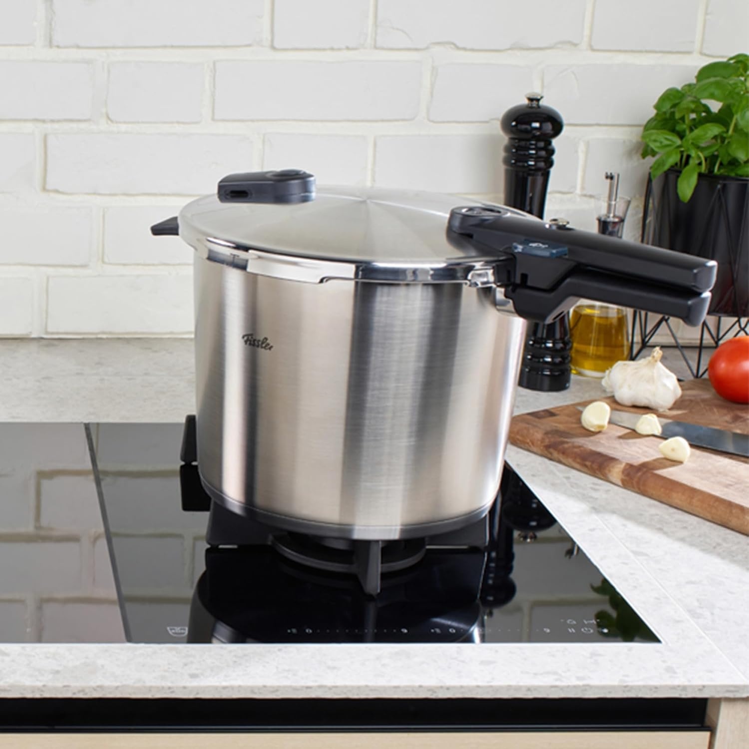 image:imageFissler Vitaquick Premium Pressure Cooker 37 Quart with Steamer Insert and Tripod106 Quarts