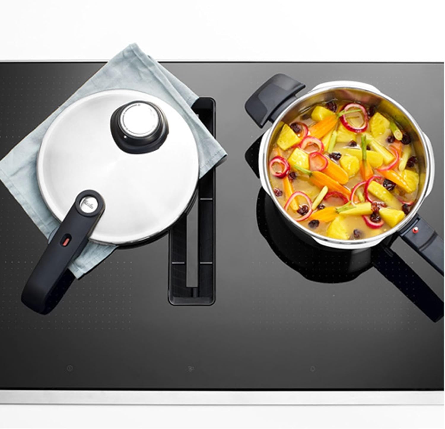 image:imageFissler Vitaquick Premium Pressure Cooker 37 Quart with Steamer Insert and Tripod85 Quarts