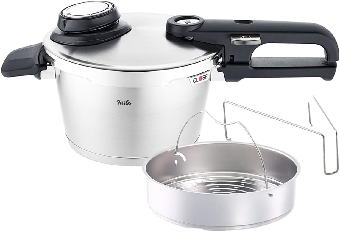 image:imageFissler Vitavit Premium Pressure Cooker with Steamer Insert 85 QuartStainless Steel