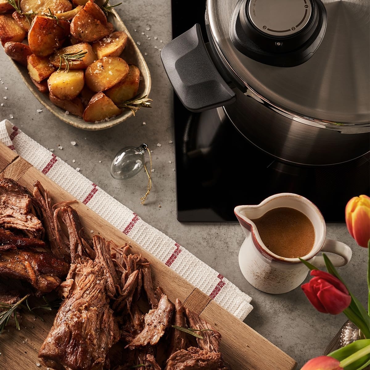 image:imageFissler Vitavit Premium Pressure Cooker with Steamer Insert 85 QuartStainless Steel