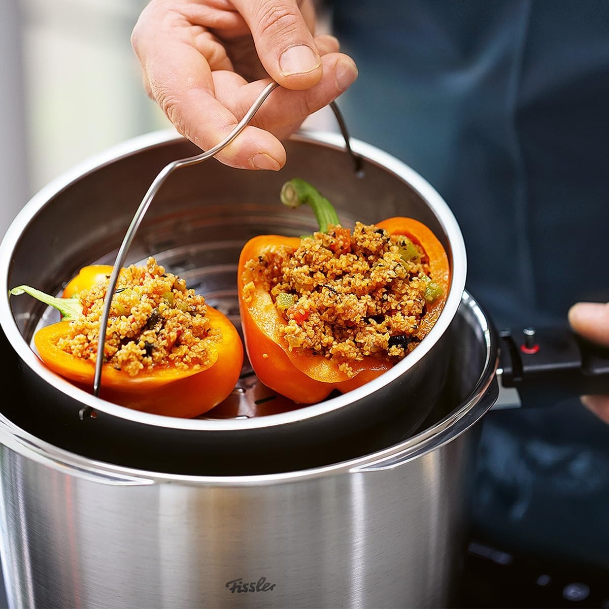 image:imageFissler Vitavit Premium Pressure Cooker with Steamer Insert 85 QuartStainless Steel
